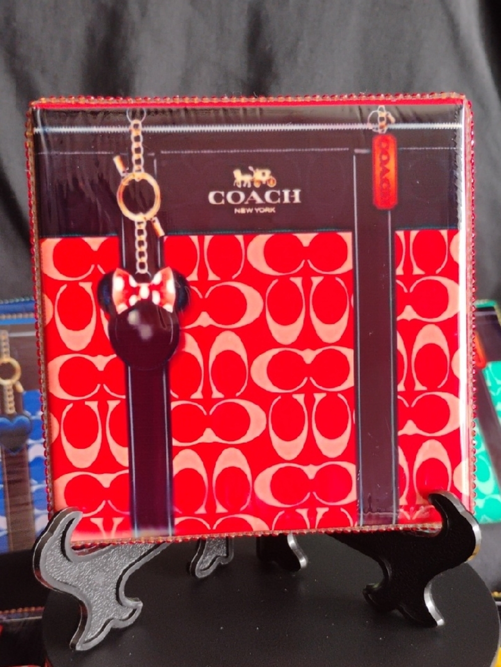 Coach Red and Black Signature Minnie Mouse Art